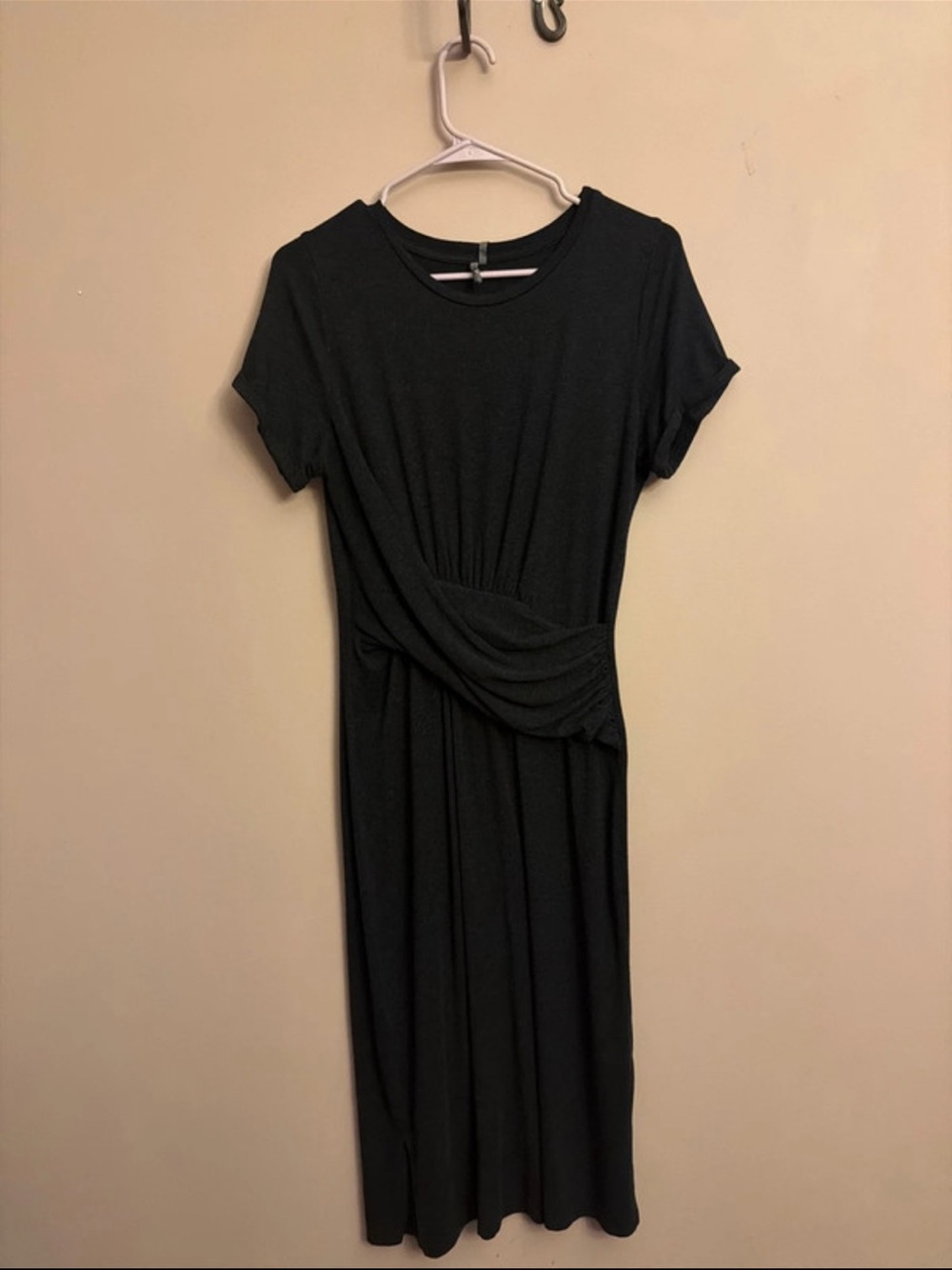 Anthropologie Faux Wrap Draped Midi Dress